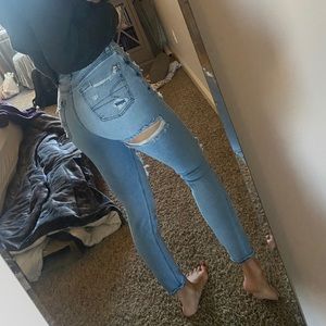 High-waisted Jeans
